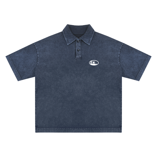 Heavyweight Snow-Washed Polo T-Shirt